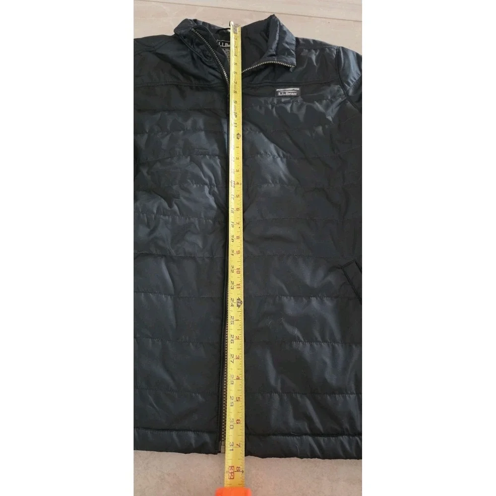 L.L.Bean Mountain Classic Puffer Jacket Men XLT Black Insulated Full Zip Coat